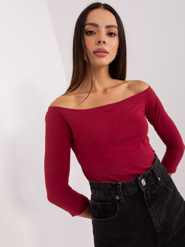 BASIC Feel Good Blouse-RV-BZ-4692.11-burgundy