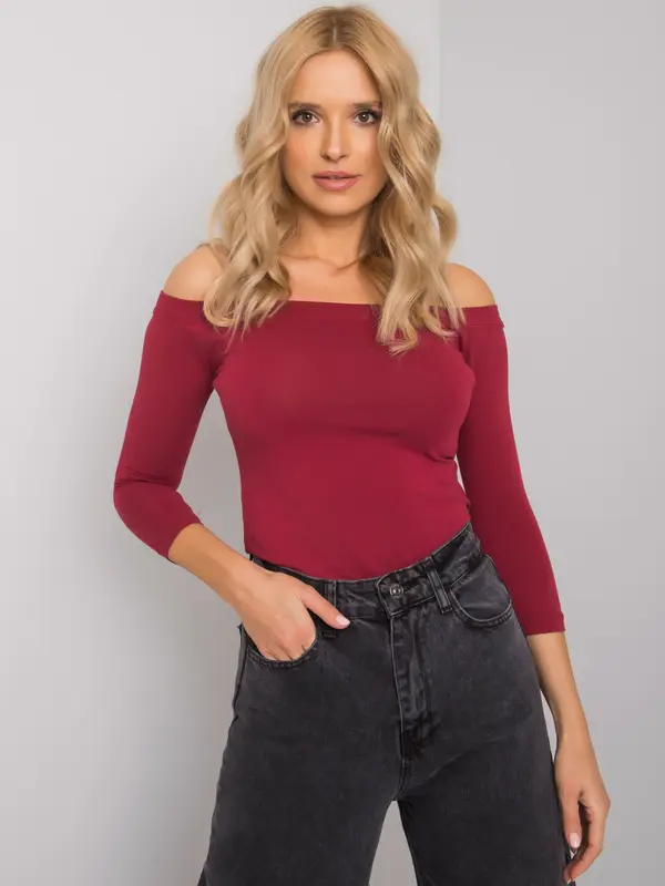 BASIC Feel Good Blouse-RV-BZ-4692.61-burgundy
