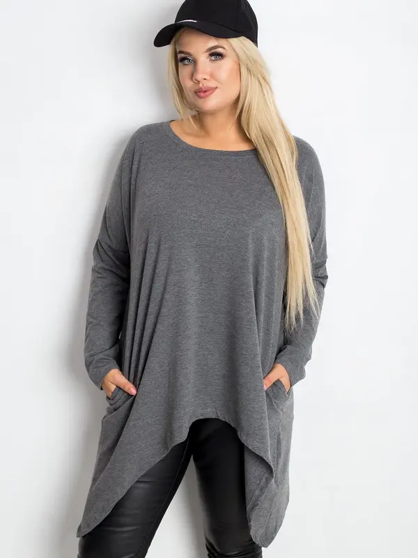 RELEVANCE Blouse-RV-BZ-5031.06X-dark grey