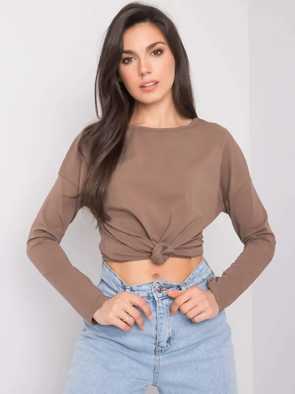 BASIC Feel Good Blouse-RV-BZ-5121.16P-brown