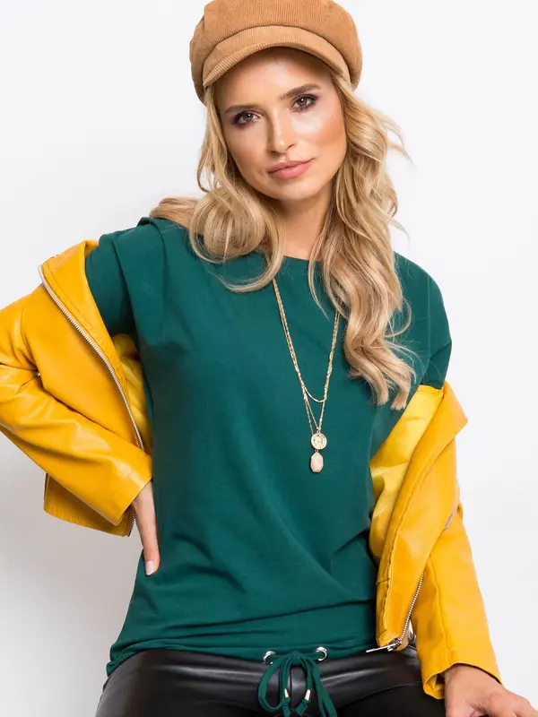 BASIC Feel Good Blouse-RV-BZ-5122.05P-dark green