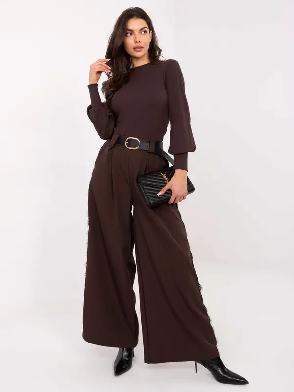 RUE PARIS Blouse-RV-BZ-5223.15-dark brown