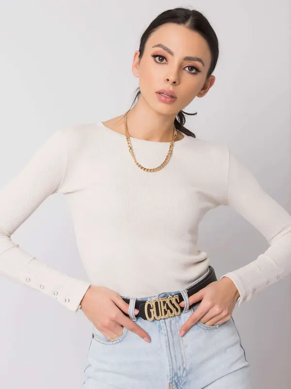 RUE PARIS Blouse-RV-BZ-6010.66-light beige