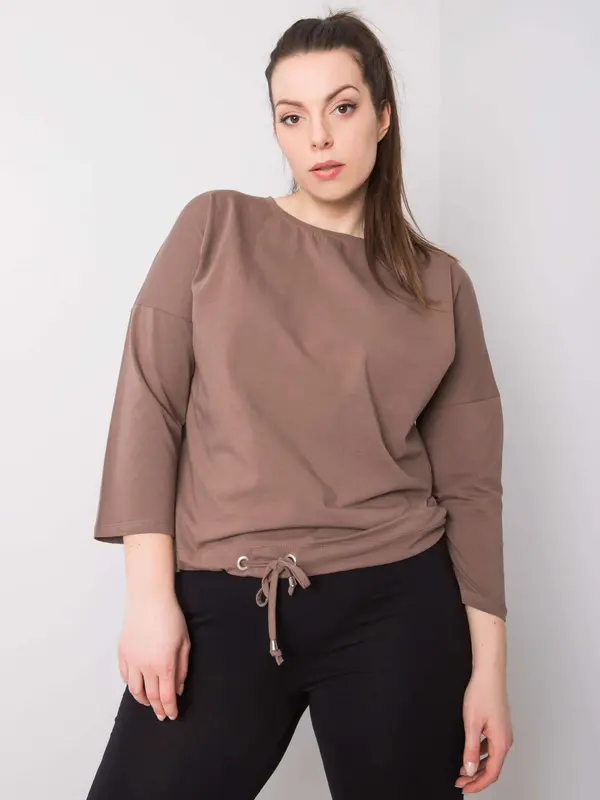BASIC Feel Good Blouse-RV-BZ-6294.06P-brown