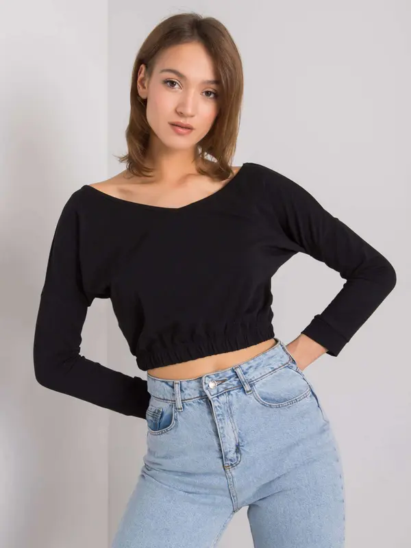 RUE PARIS Blouse-RV-BZ-6721.65-black