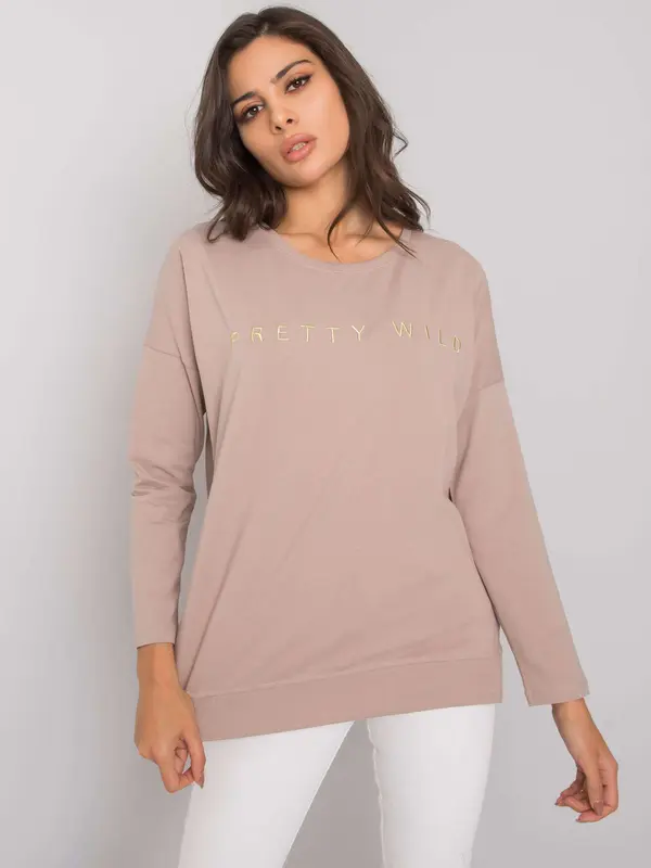 RUE PARIS Blouse-RV-BZ-7193.13P-dark beige