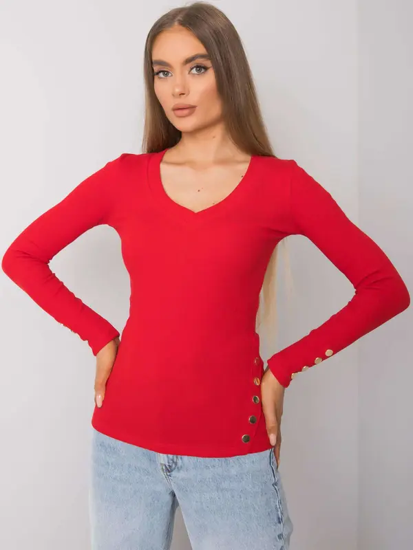 RUE PARIS Blouse-RV-BZ-7245.07-red