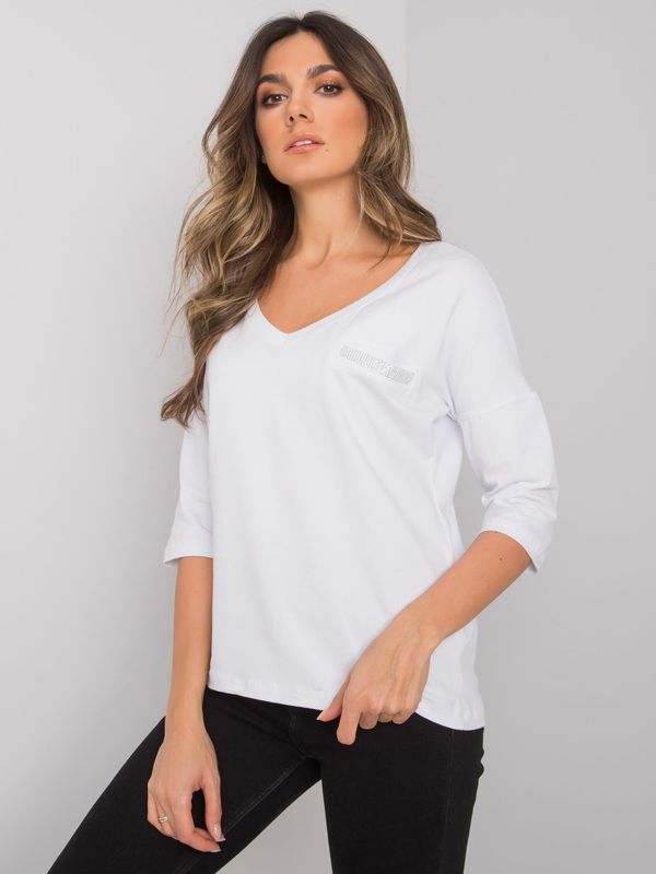 RUE PARIS Blouse-RV-BZ-7310.58-white