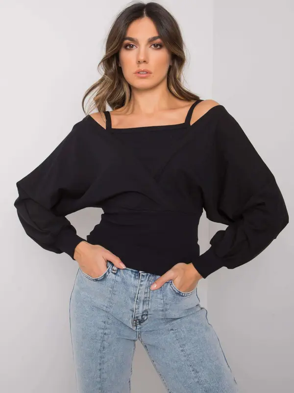 RUE PARIS Blouse-RV-BZ-7311.02X-black