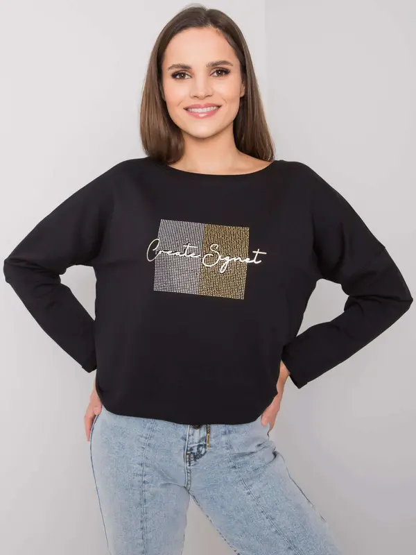 RUE PARIS Blouse-RV-BZ-7326.70P-black