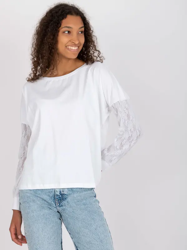 RUE PARIS Blouse-RV-BZ-7342.03-white