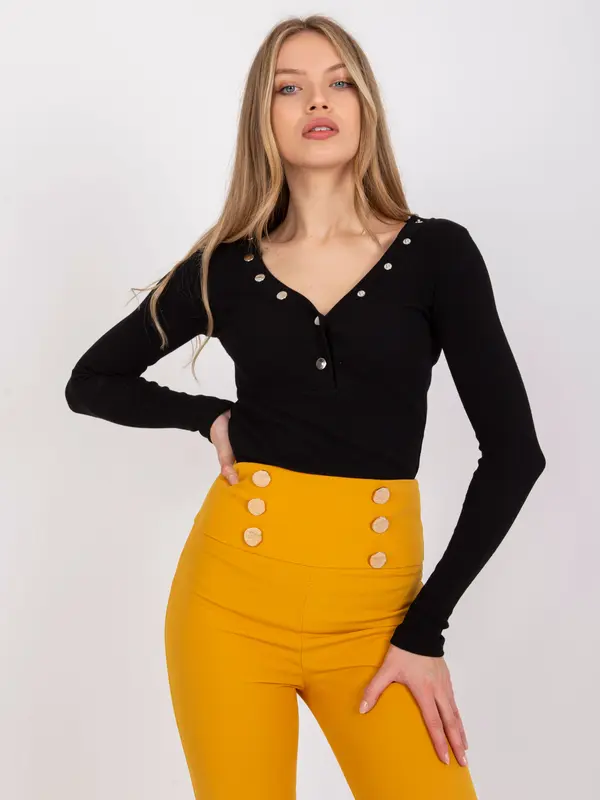 RUE PARIS Blouse-RV-BZ-7439.18-black