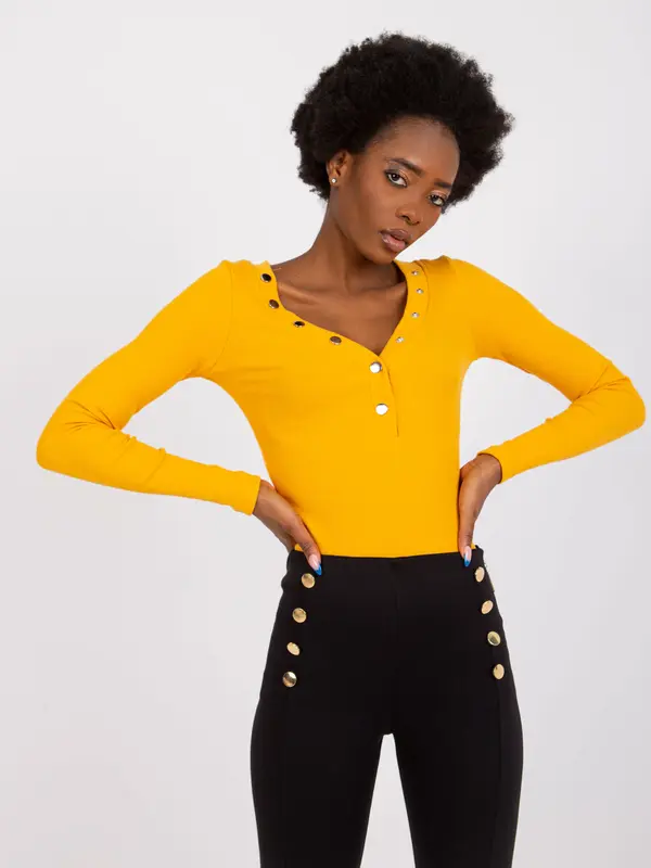 RUE PARIS Blouse-RV-BZ-7439.18-light orange