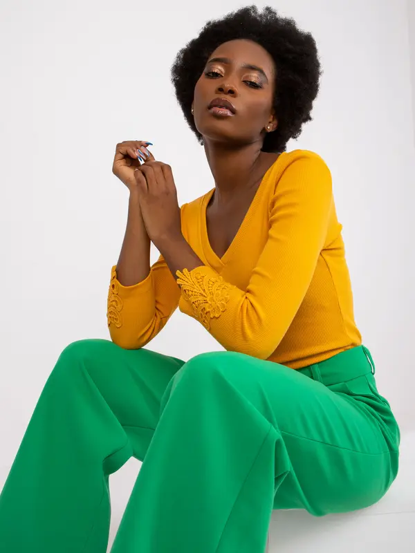 RUE PARIS Blouse-RV-BZ-7529.92-light orange