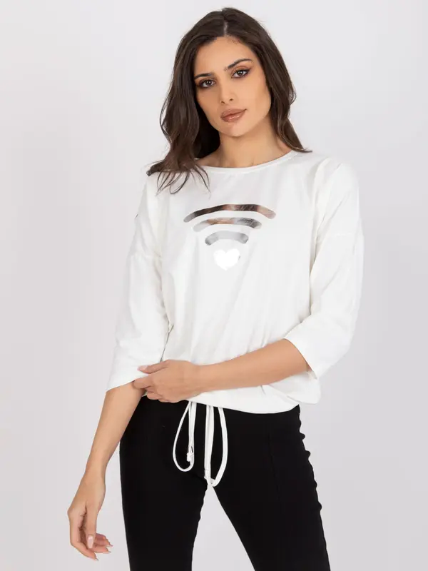 RUE PARIS Blouse-RV-BZ-7547.12P-ecru