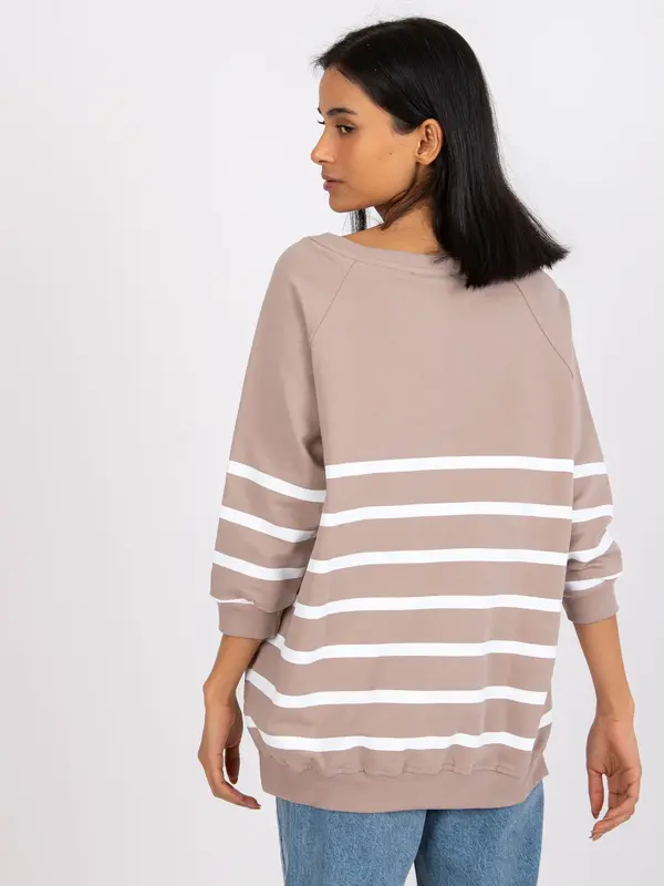 RUE PARIS Blouse-RV-BZ-7556.68-dark beige