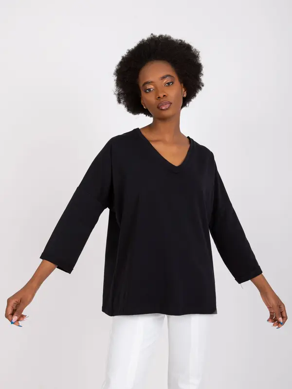 RUE PARIS Blouse-RV-BZ-7558.30-black