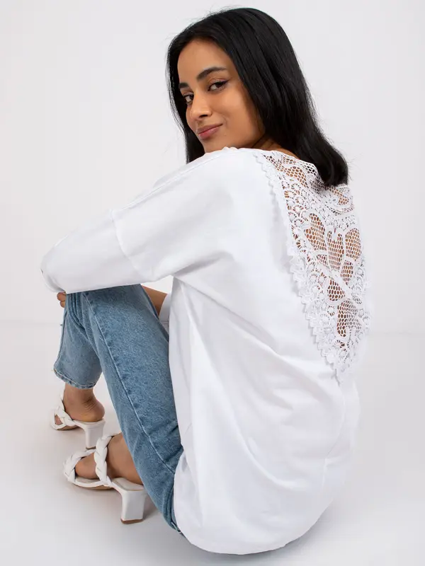 RUE PARIS Blouse-RV-BZ-7558.30-white