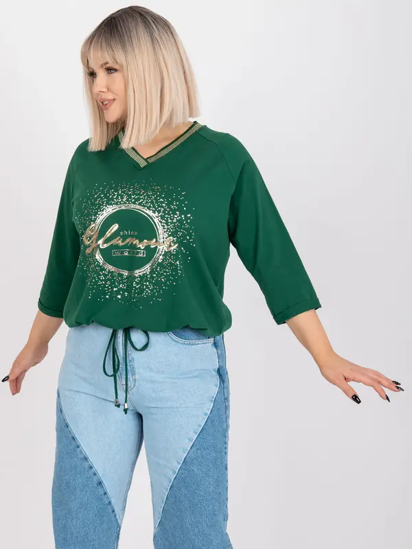 RELEVANCE Blouse-RV-BZ-7578.66-dark green