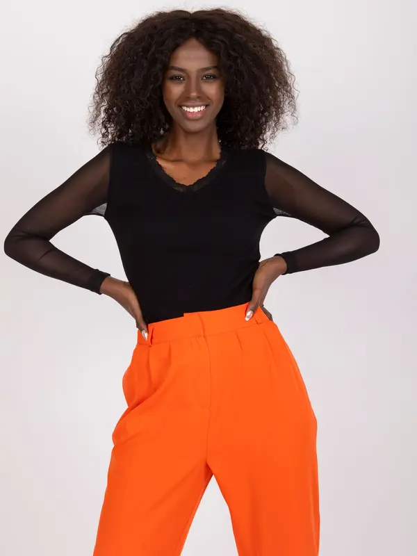 RUE PARIS Blouse-RV-BZ-7839.88P-black