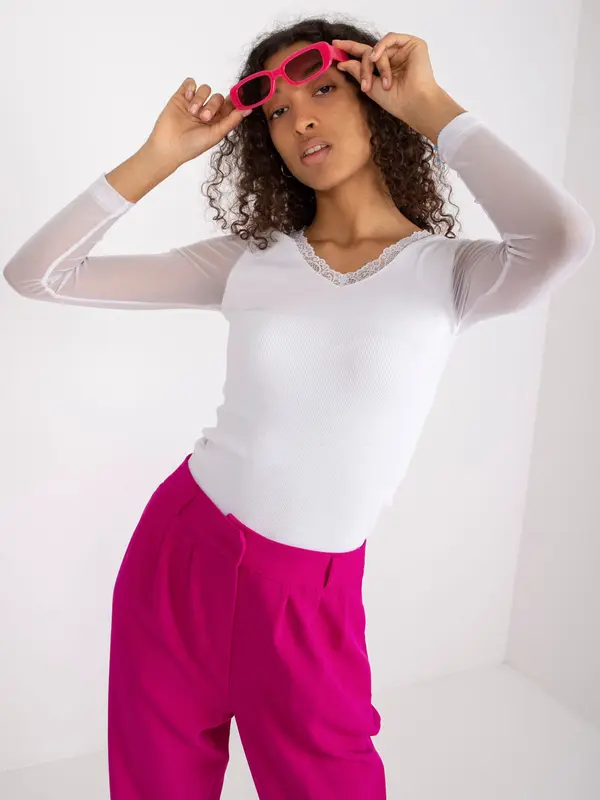 RUE PARIS Blouse-RV-BZ-7839.88P-white