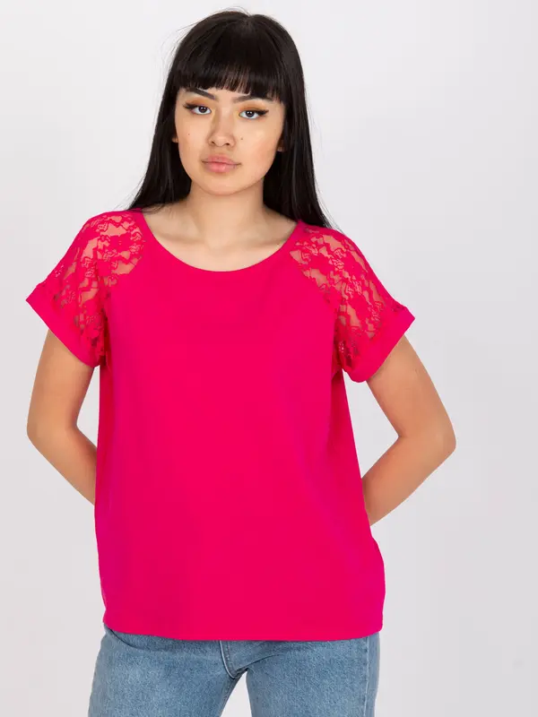 RUE PARIS Blouse-RV-BZ-7841.29-fuchsia