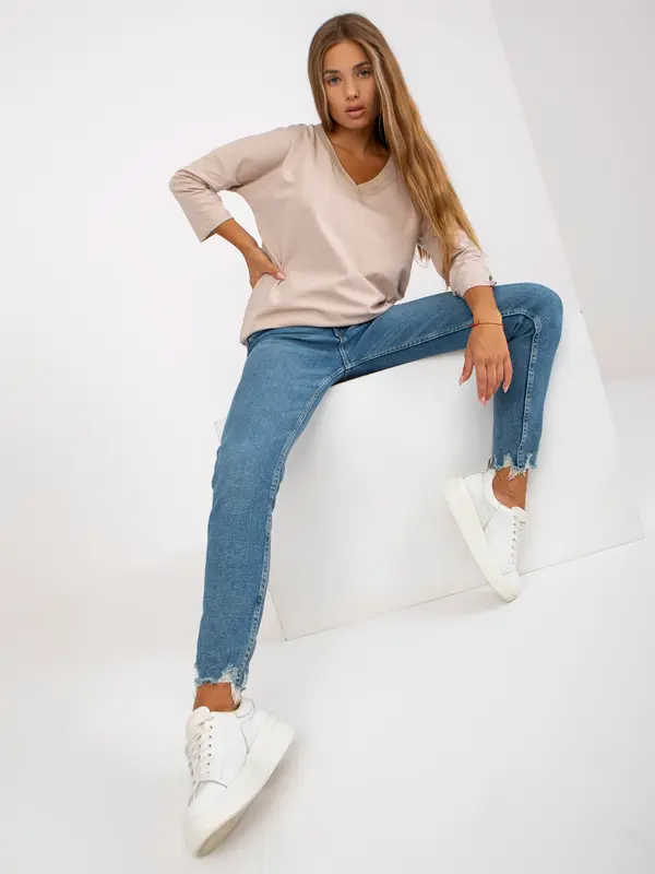 RUE PARIS Blouse-RV-BZ-8050.04-beige