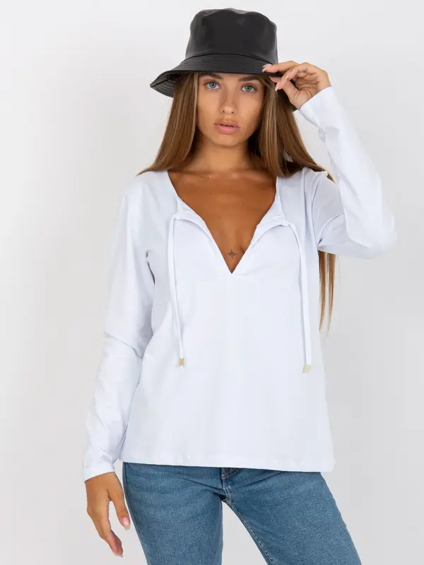 RUE PARIS Blouse-RV-BZ-8055.35P-white