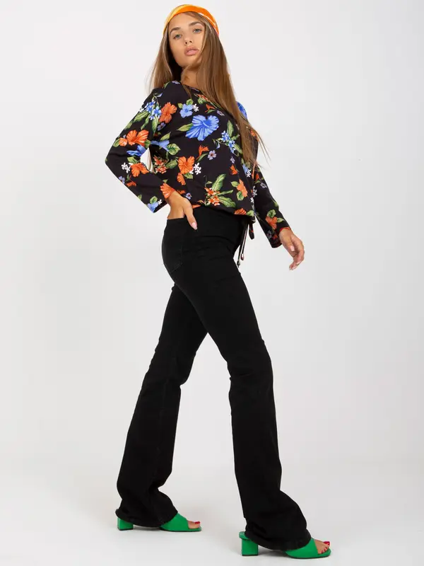 RUE PARIS Blouse-RV-BZ-8063.04-navy blue