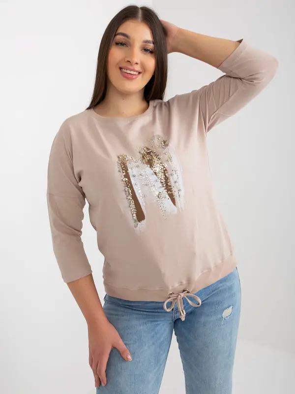 RELEVANCE Blouse-RV-BZ-8182.03X-beige