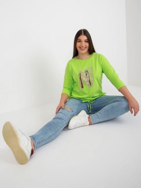 RELEVANCE Blouse-RV-BZ-8182.03X-lime green