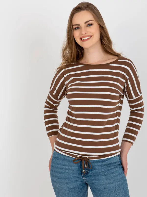 BASIC Feel Good Blouse-RV-BZ-8566.94-white-brown