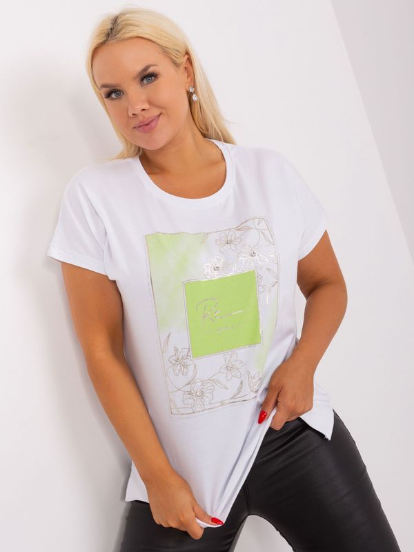 RELEVANCE Blouse-RV-BZ-8711.13X-white-green