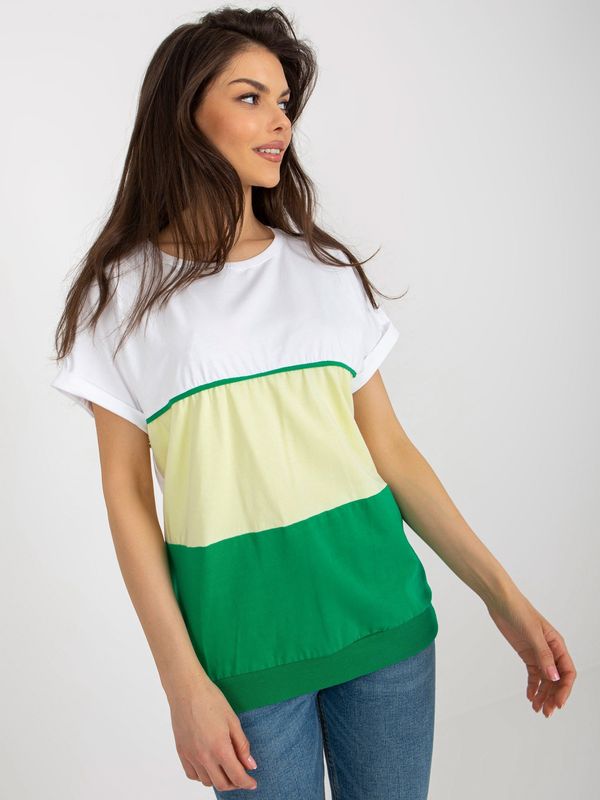 RELEVANCE Blouse-RV-BZ-8712.30X-white-green