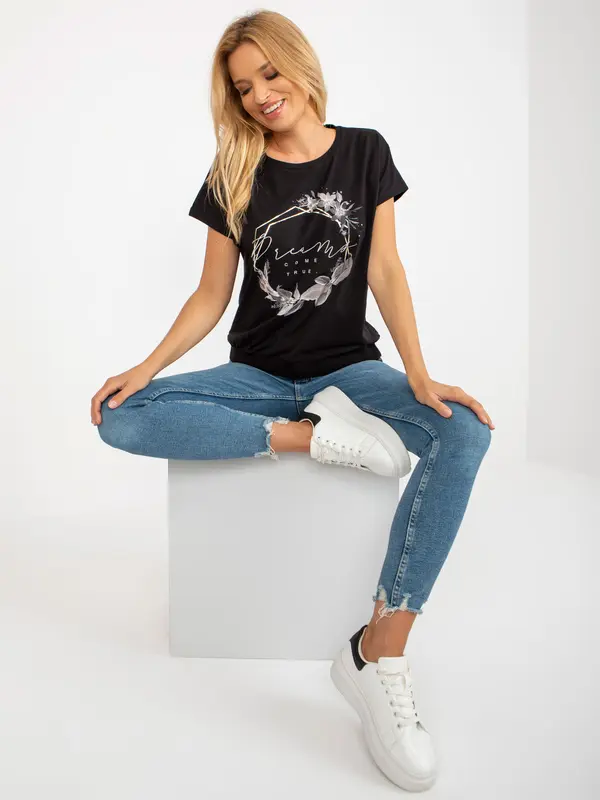 RUE PARIS Blouse-RV-BZ-8918.68-black