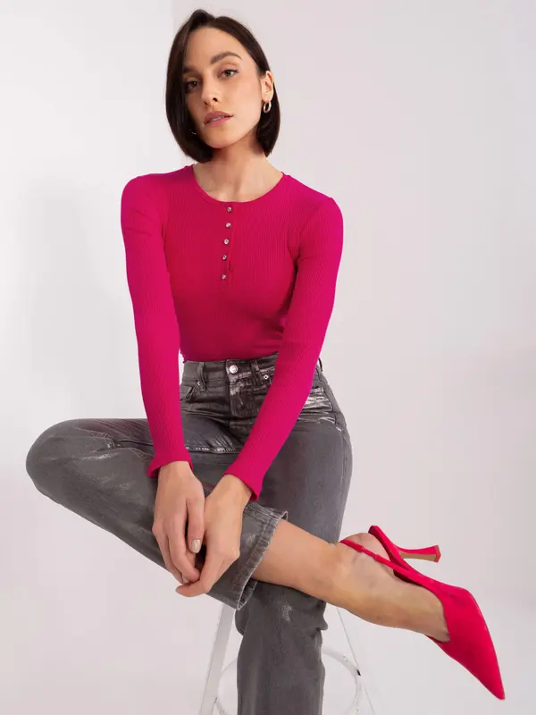 BASIC Feel Good Blouse-RV-BZ-9211.28P-fuchsia