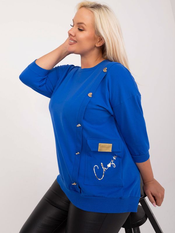RELEVANCE Blouse-RV-BZ-9540.23X-Cobalt