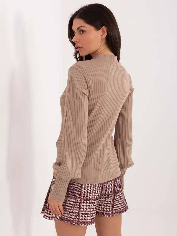 RUE PARIS Blouse-RV-BZ-A1053.50-dark beige