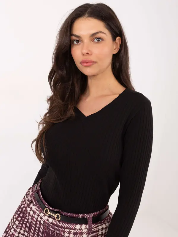 RUE PARIS Blouse-RV-BZ-A1054.34-black