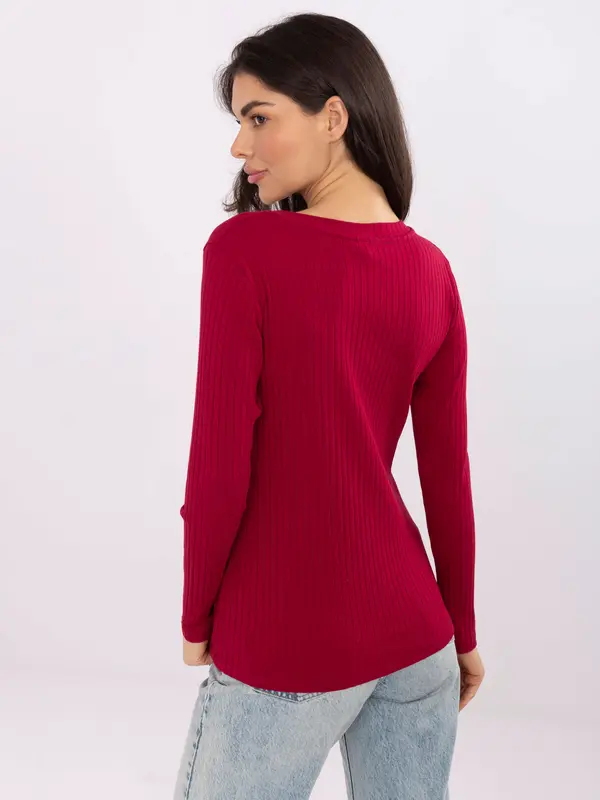 RUE PARIS Blouse-RV-BZ-A1055.29P-burgundy