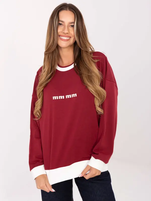 RELEVANCE Blouse-RV-BZ-A878.51-burgundy