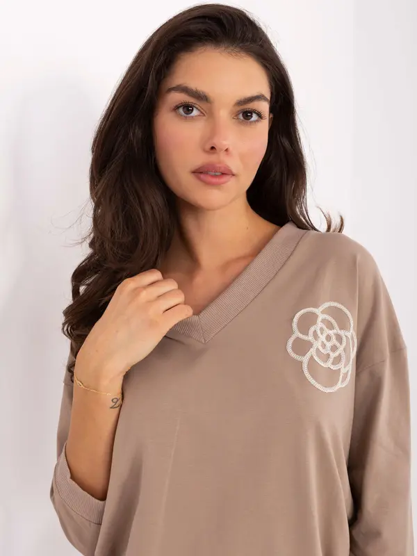 RELEVANCE Blouse-RV-BZ-A891.21P-dark beige