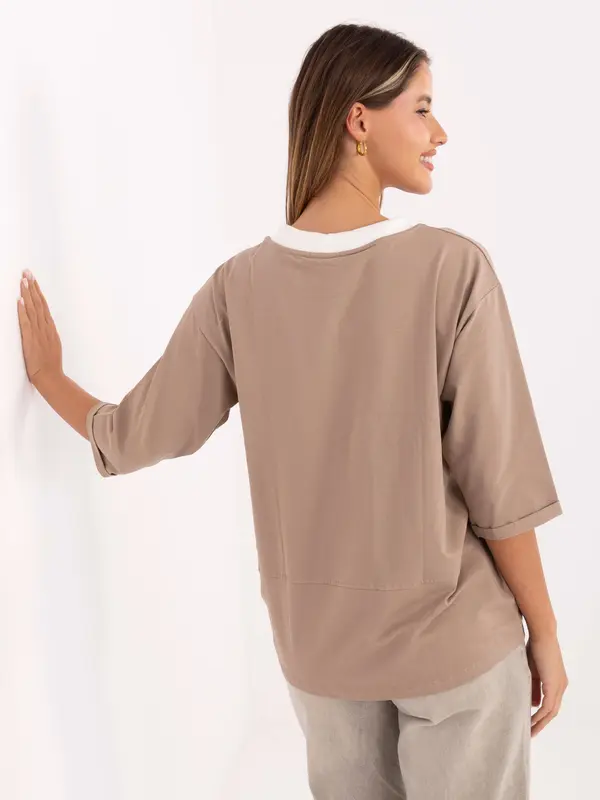 RELEVANCE Blouse-RV-BZ-A892.00-dark beige