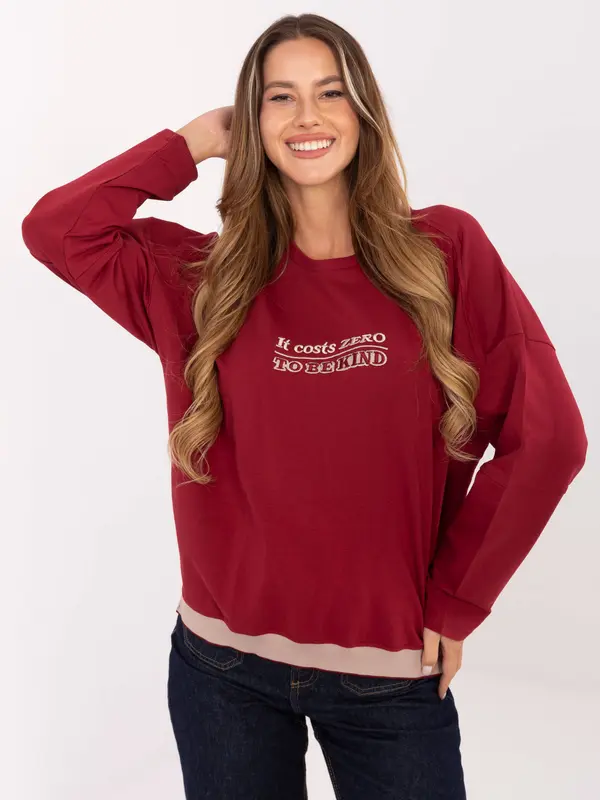 RELEVANCE Blouse-RV-BZ-A907.08P-burgundy