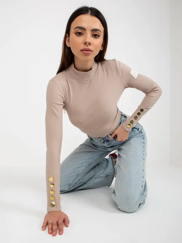 Och Bella Blouse-TW-BZ-OB-009.28-dark beige