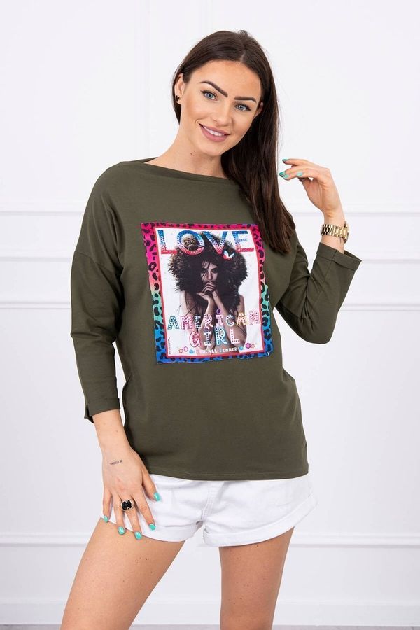 Kesi Blouse with khaki American Girl graphics