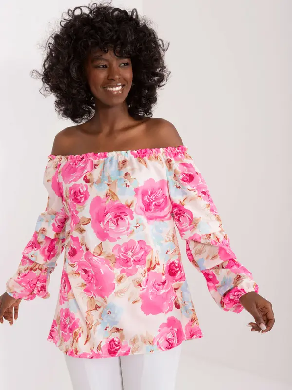 RUE PARIS Blouse-WN-BZ-8281.23-pink