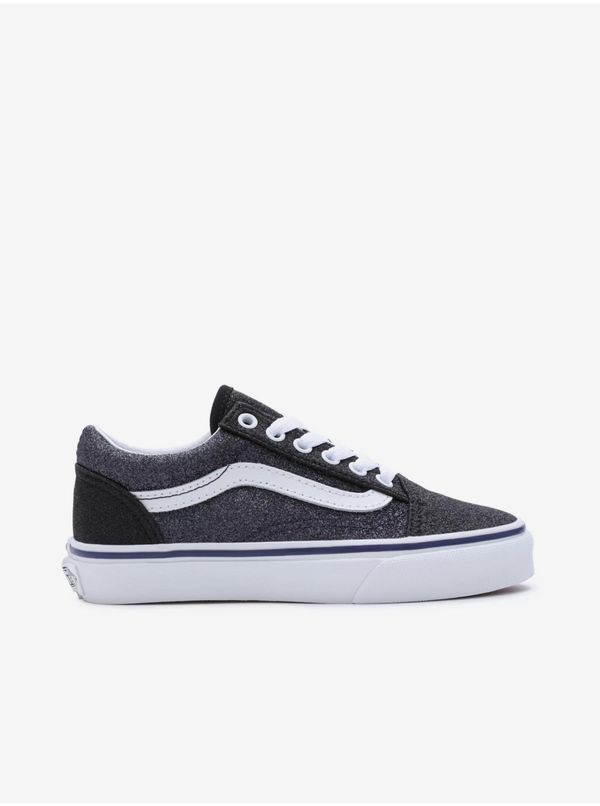 Vans Blue and Black Girly Sneakers VANS Old Skool - Girls