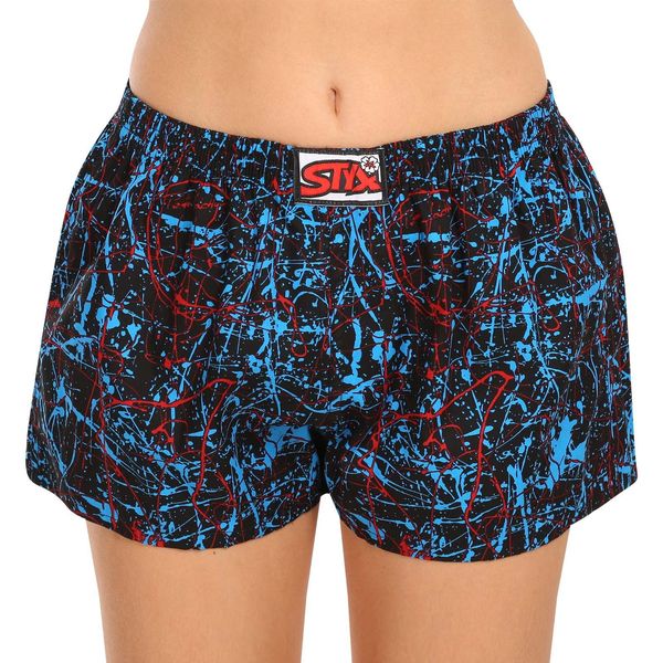 STYX Blue and black women's boxer shorts Styx art Jáchym