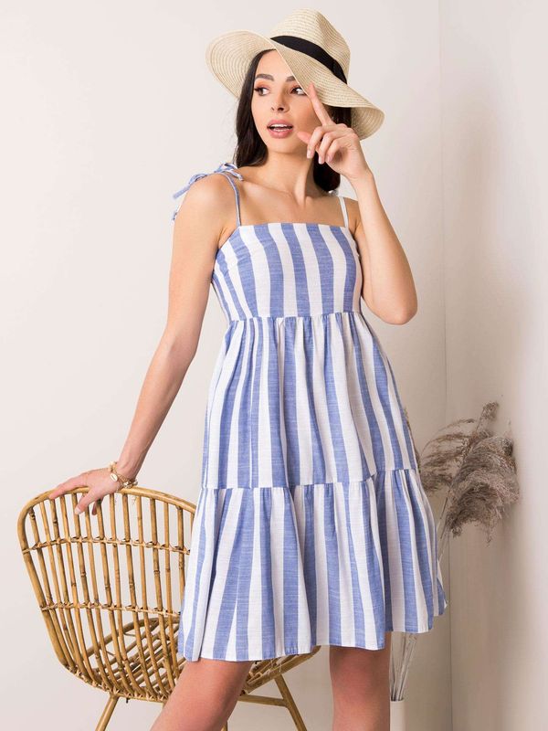 Fashionhunters Blue and white striped dress